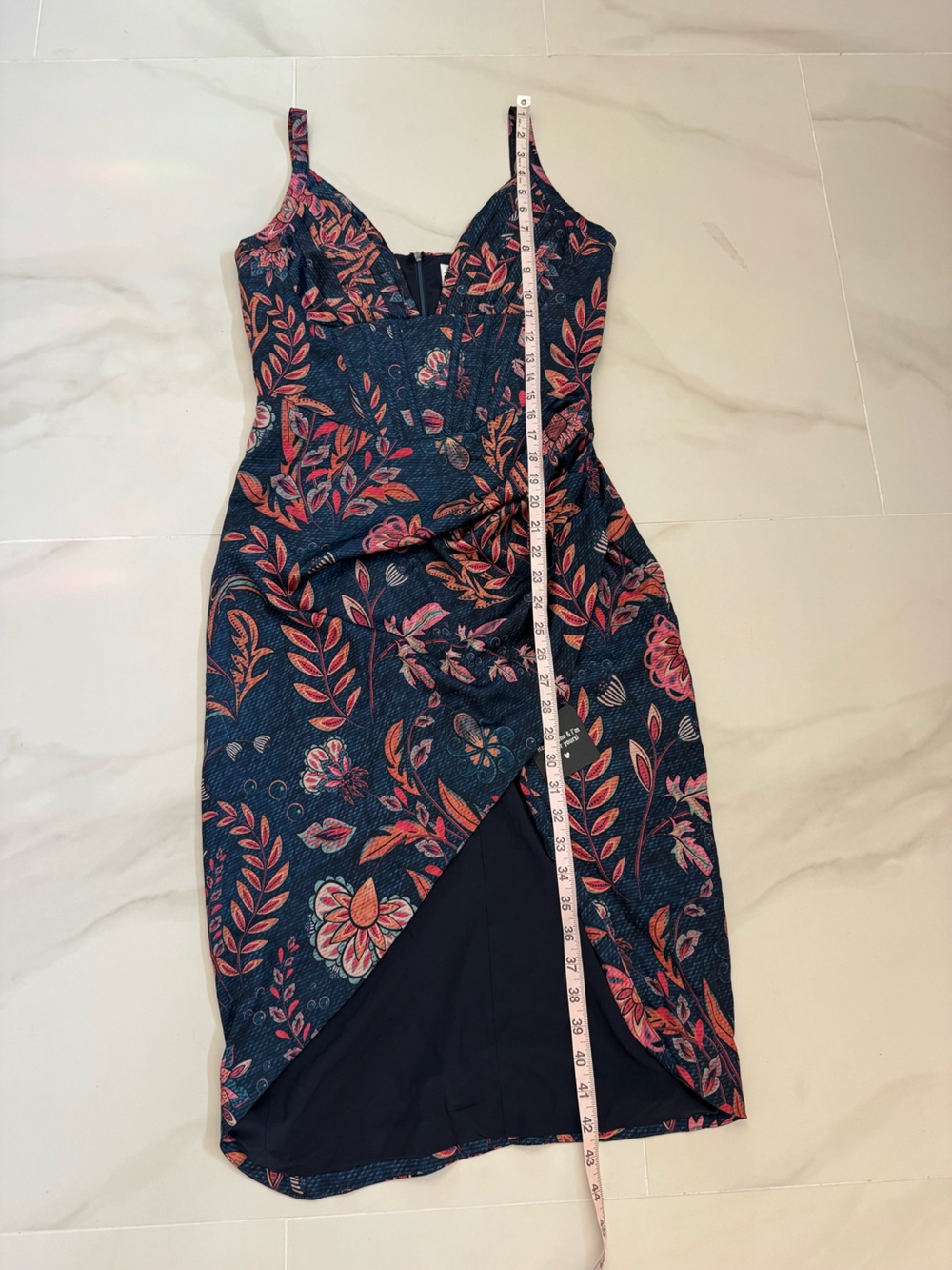 NWT Averie Halley Draped MIDI Dress S - Picture 6 of 9